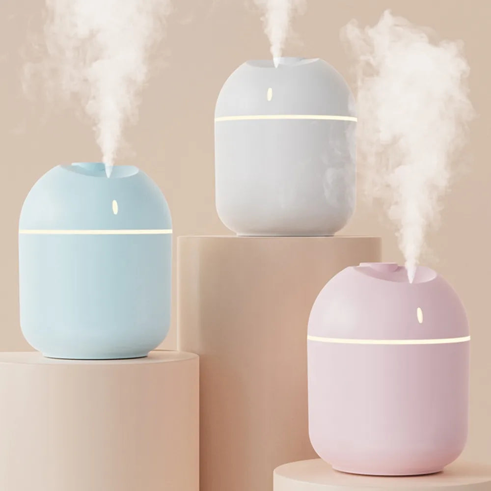 Mini LED Humidifier – Cool Mist Aroma Diffuser with Color-Changing Night Light