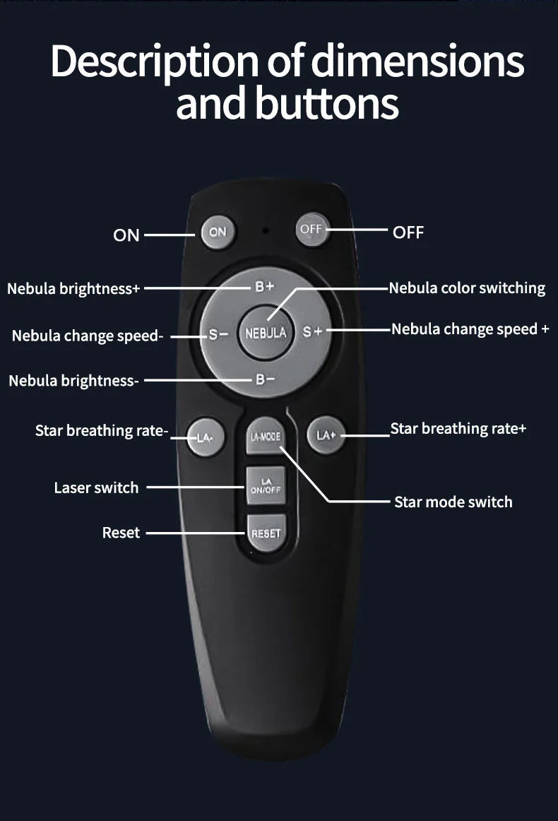 Astronaut Galaxy Projector – Starry Night Light with Remote Control
