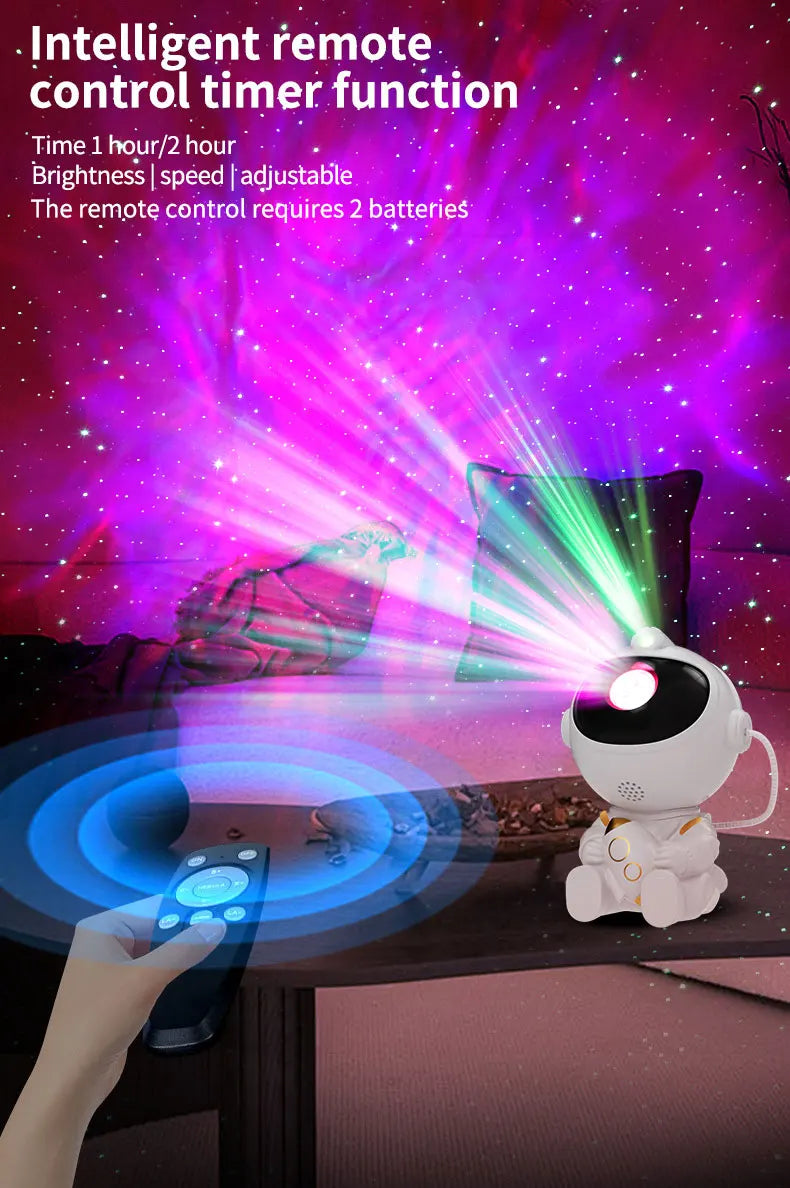 Astronaut Galaxy Projector – Starry Night Light with Remote Control