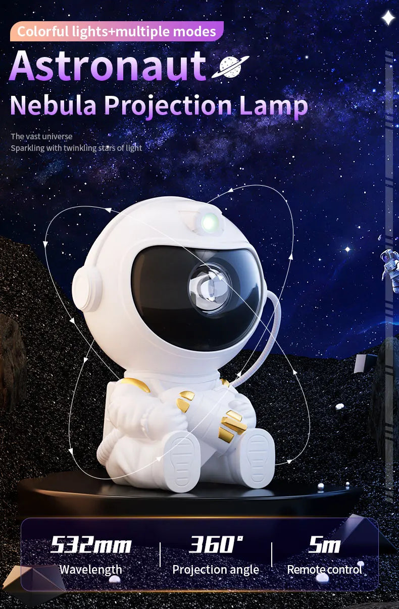Astronaut Galaxy Projector – Starry Night Light with Remote Control