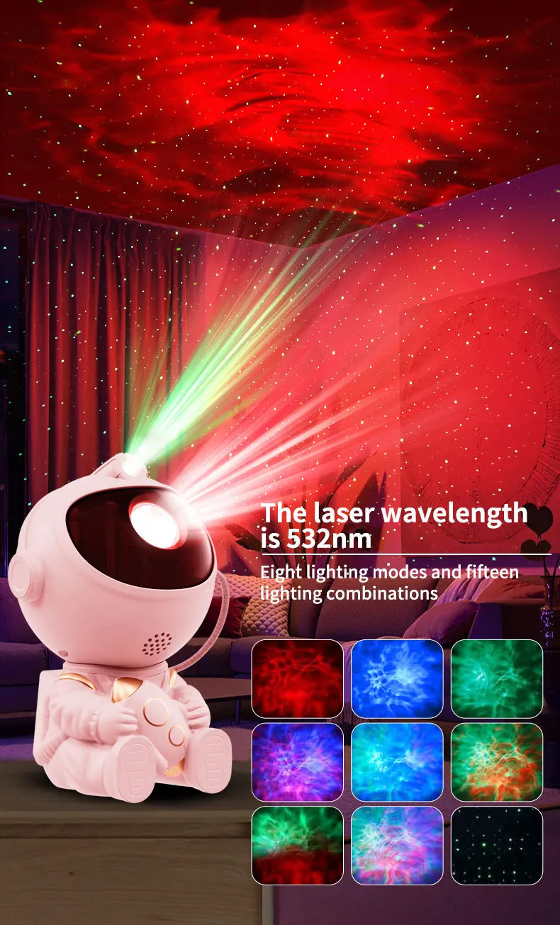 Astronaut Galaxy Projector – Starry Night Light with Remote Control