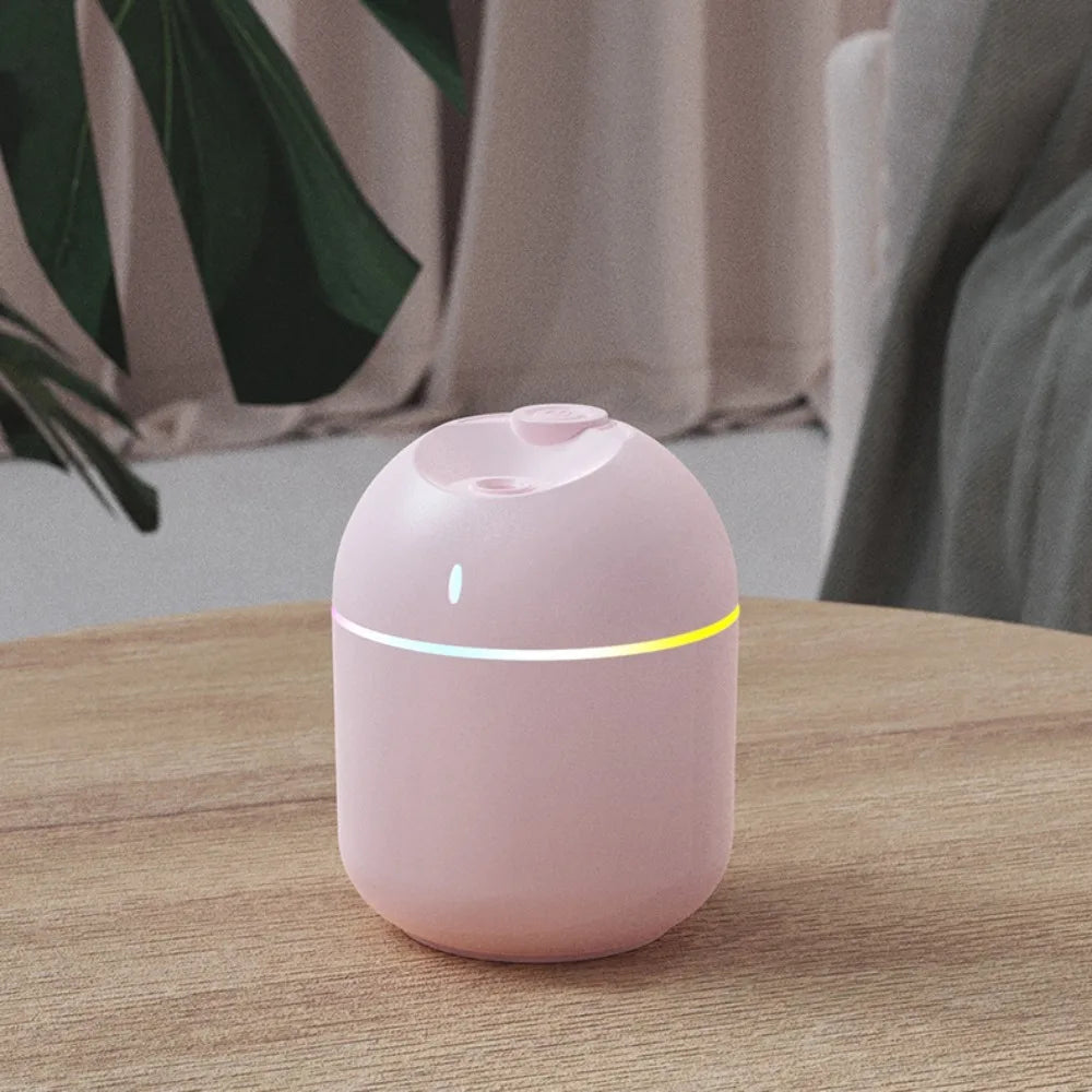 Mini LED Humidifier – Cool Mist Aroma Diffuser with Color-Changing Night Light