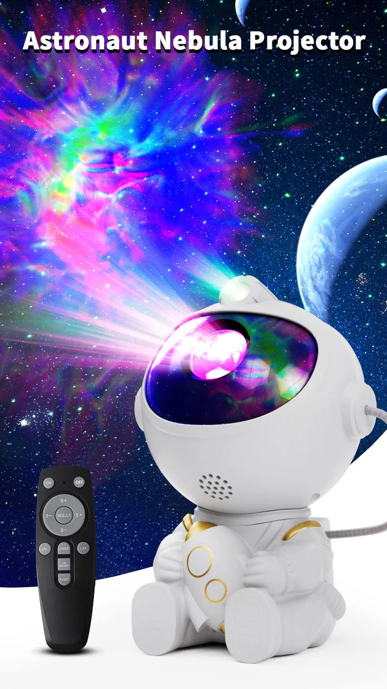 Astronaut Galaxy Projector – Starry Night Light with Remote Control