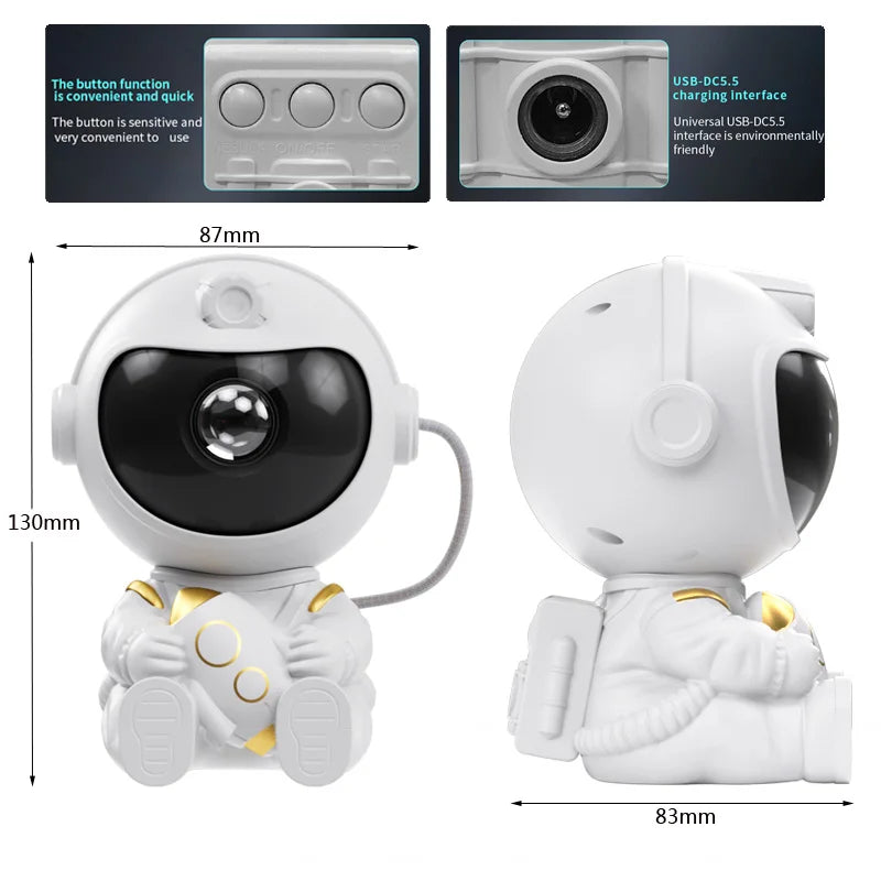 Astronaut Galaxy Projector – Starry Night Light with Remote Control