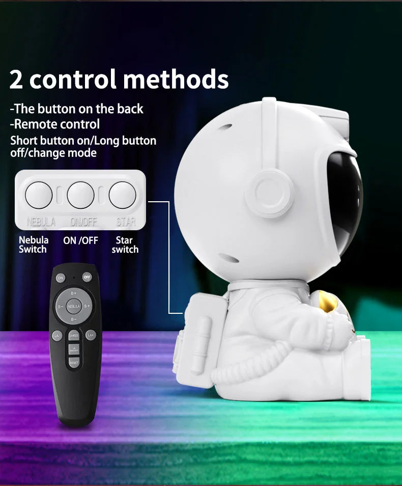 Astronaut Galaxy Projector – Starry Night Light with Remote Control