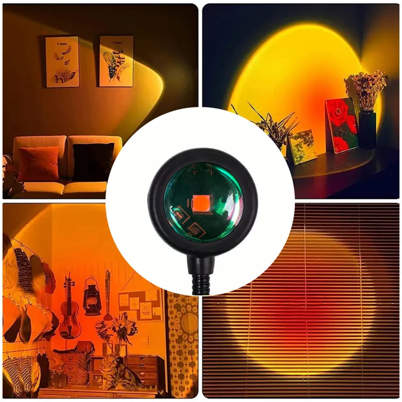 Sunset Projection Lamp – Aesthetic LED Light for Cozy Room Vibes