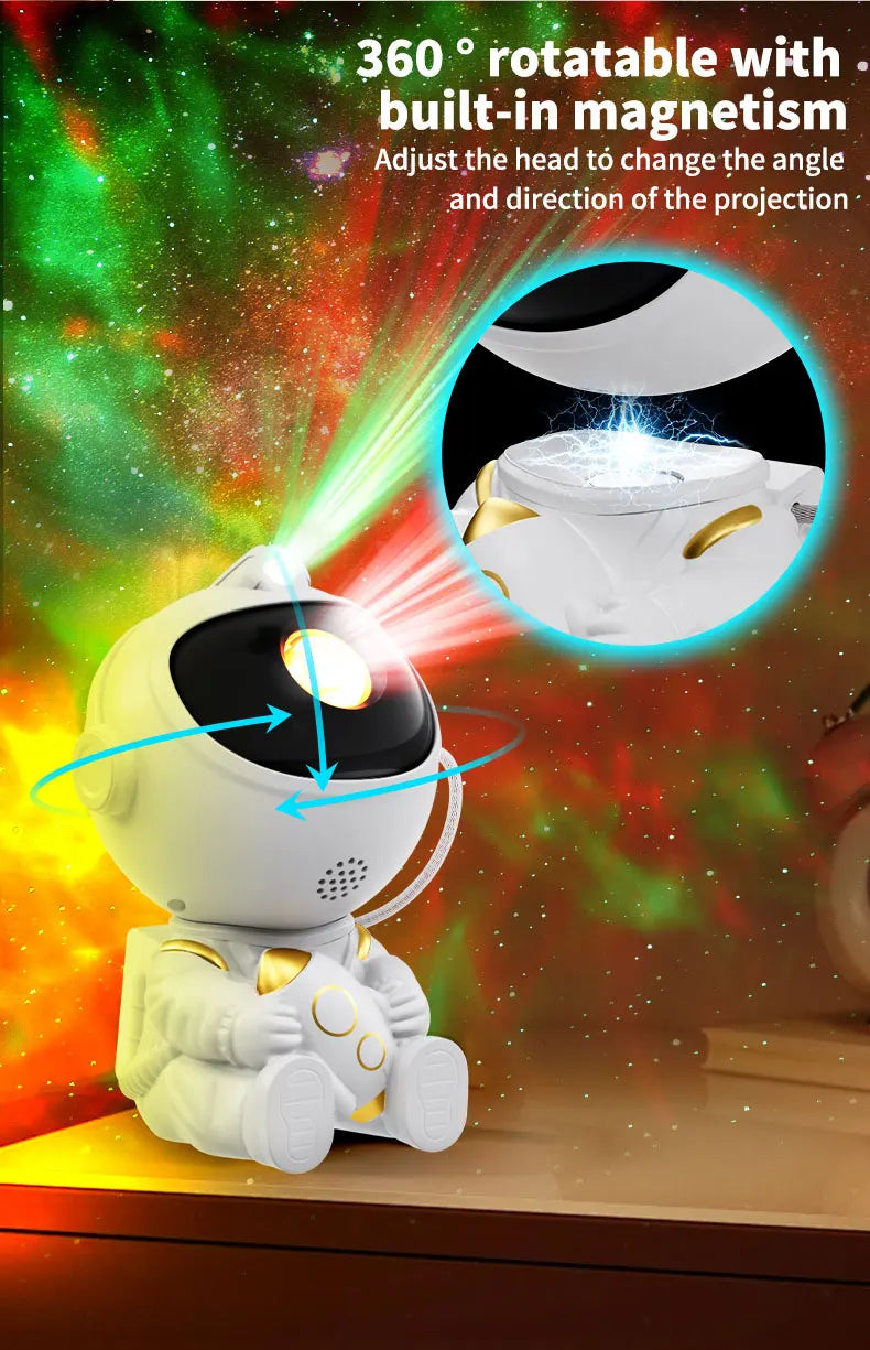 Astronaut Galaxy Projector – Starry Night Light with Remote Control
