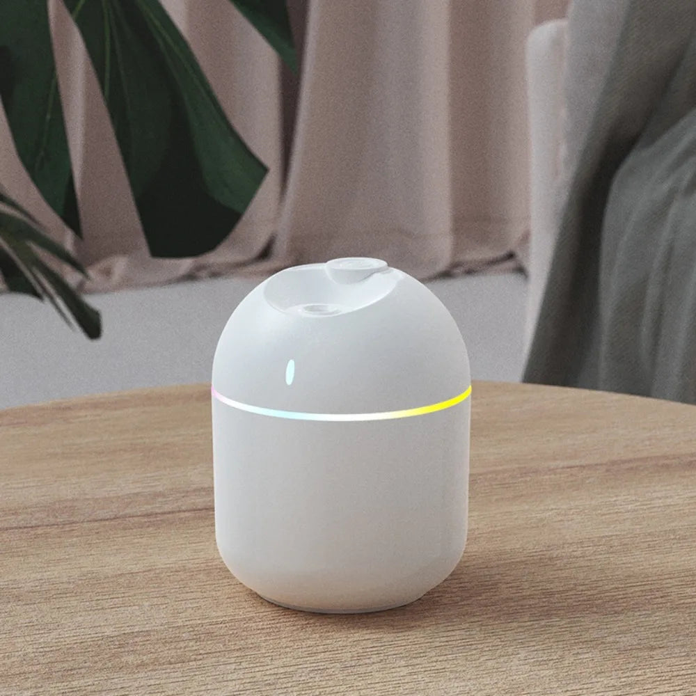 Mini LED Humidifier – Cool Mist Aroma Diffuser with Color-Changing Night Light